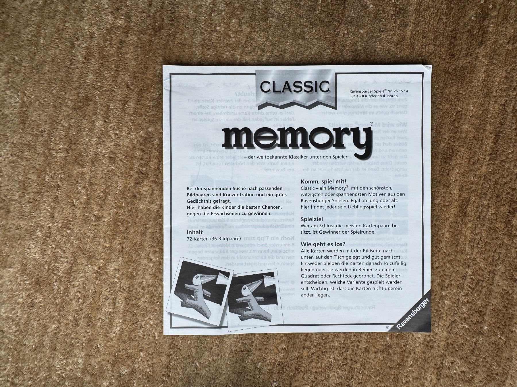 Ravensburger Spiele: Classic Memory - Vintage – Gebraucht aus Aarau von Kilauea 1
