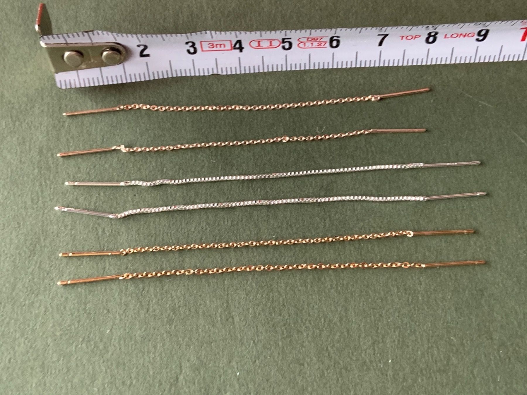 Orecchini pendenti & Orecchini a lobo: Faden-Ohrenringe pro Stk (8-9cm lang) – Usato da Laufen venduto da Bellebellezza 3