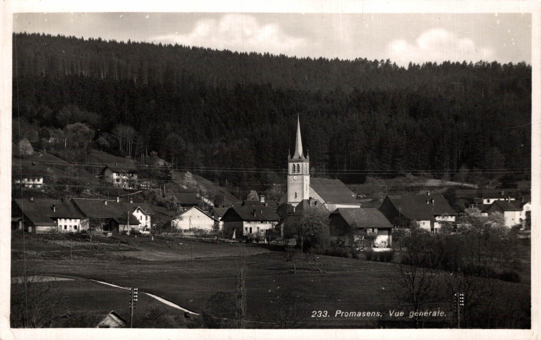 Ansichtskarten: Promasens. Vue générale – Gebraucht aus Bronschhofen von Astore
