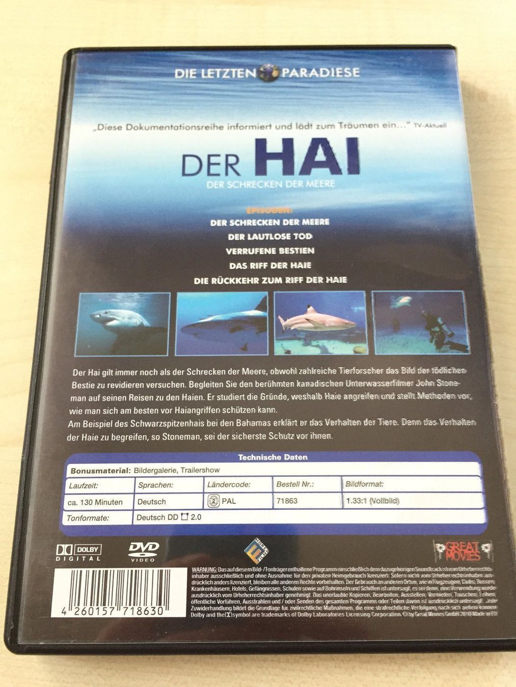 Alle DVDs: Der Hai - Der schrecken der Meere – Gebraucht aus Rüti ZH von alumedien 1