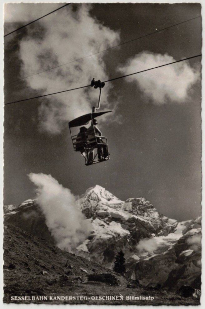 Ansichtskarten: Kandersteg - Sessellift Oeschinen Farb Version – Gebraucht aus Binningen von Mountainrider