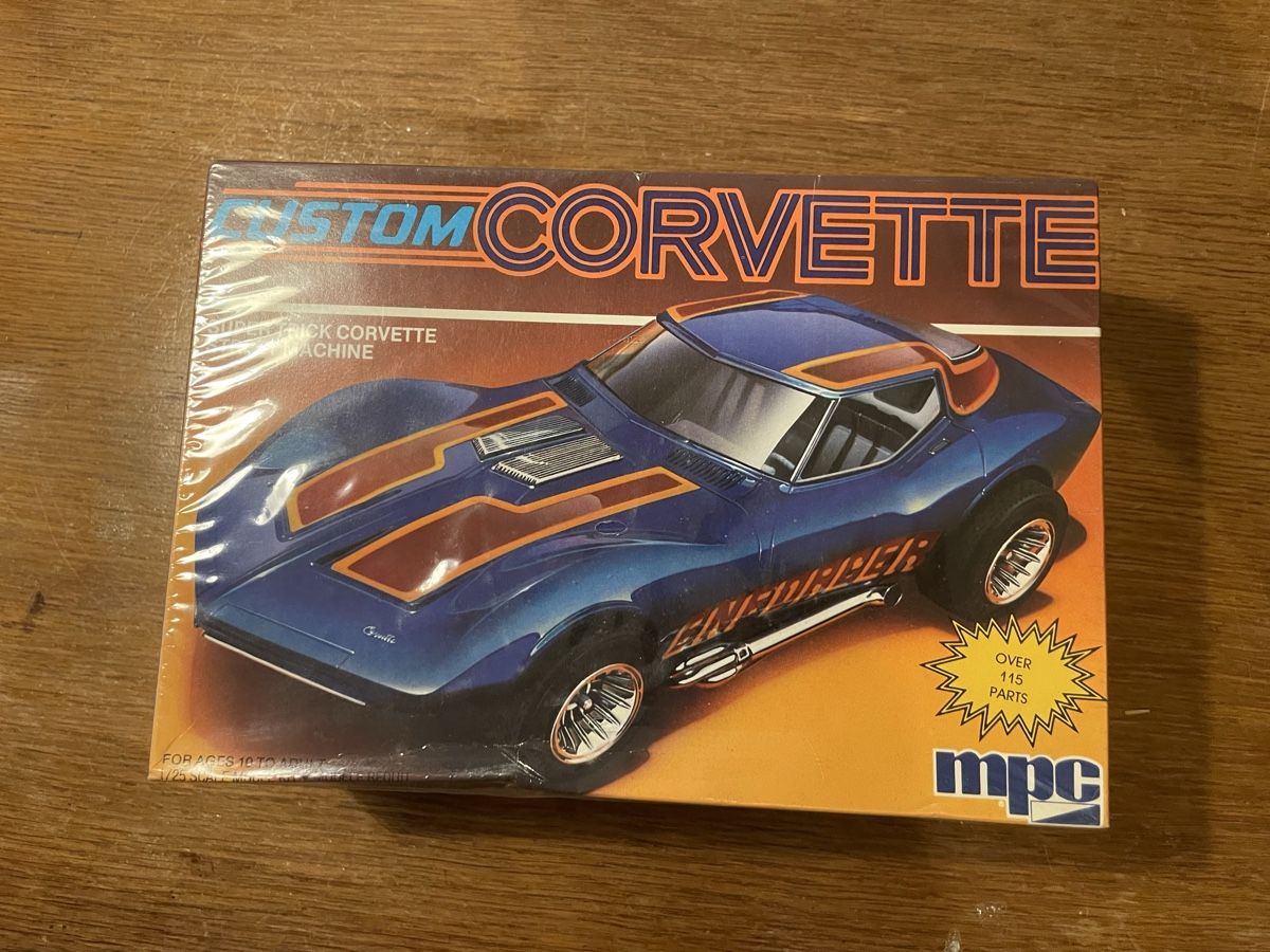 Modellini d'auto: MPC Custom Corvette "Enforcer" Bausatz 1978 – Nuovo e nell'imballaggio originale da Winterthur venduto da polkater 1