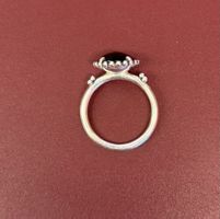Silberring Pandora mit blauem Kristall