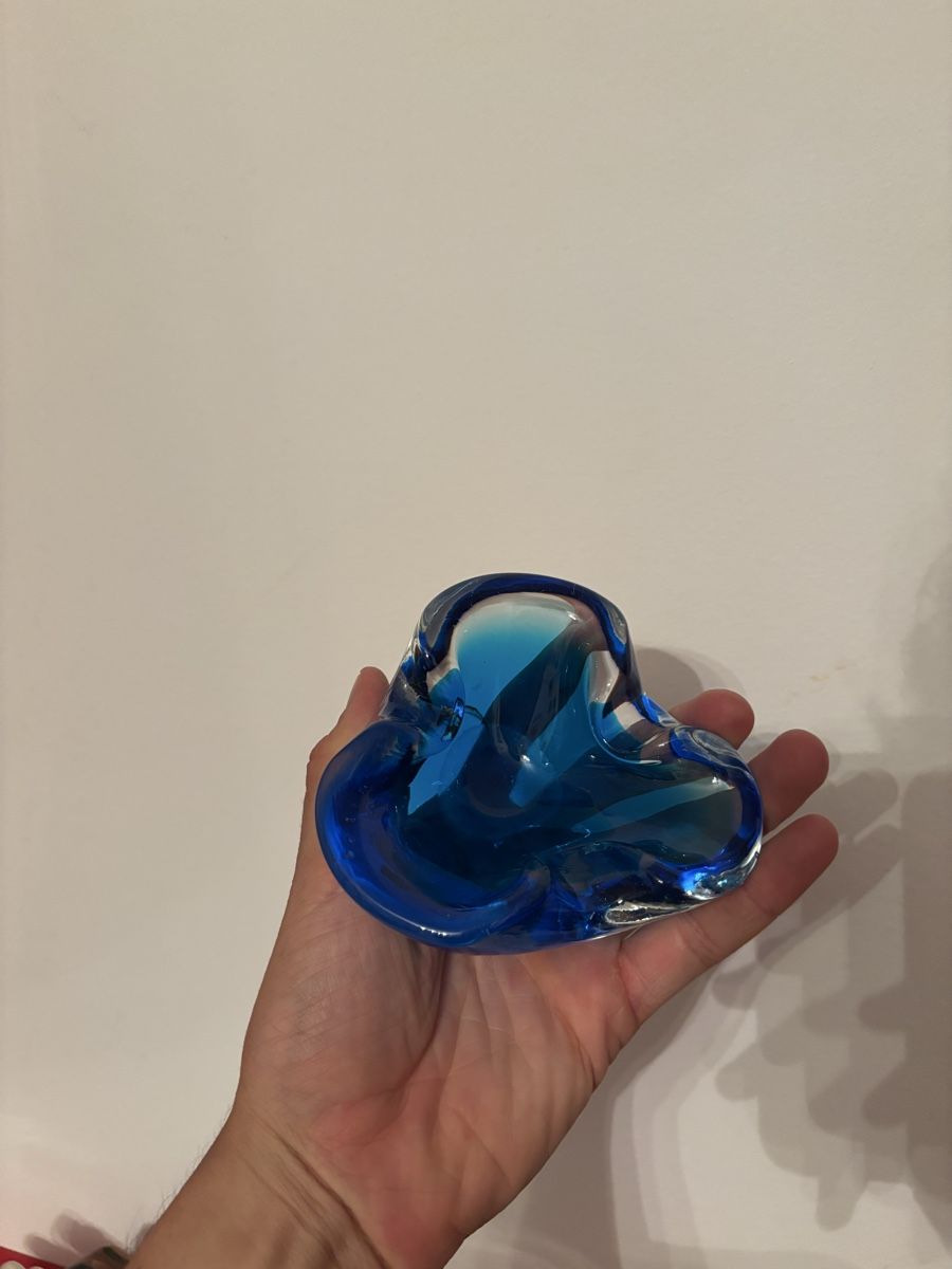 Murano Gläser: Murano Glas Aschenbecher Design 70er / vintage ashtray – Gebraucht aus Lugano von rrkivio 1