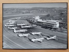 Original Swissair-Photo Kloten Flughafen 04.11.1954
