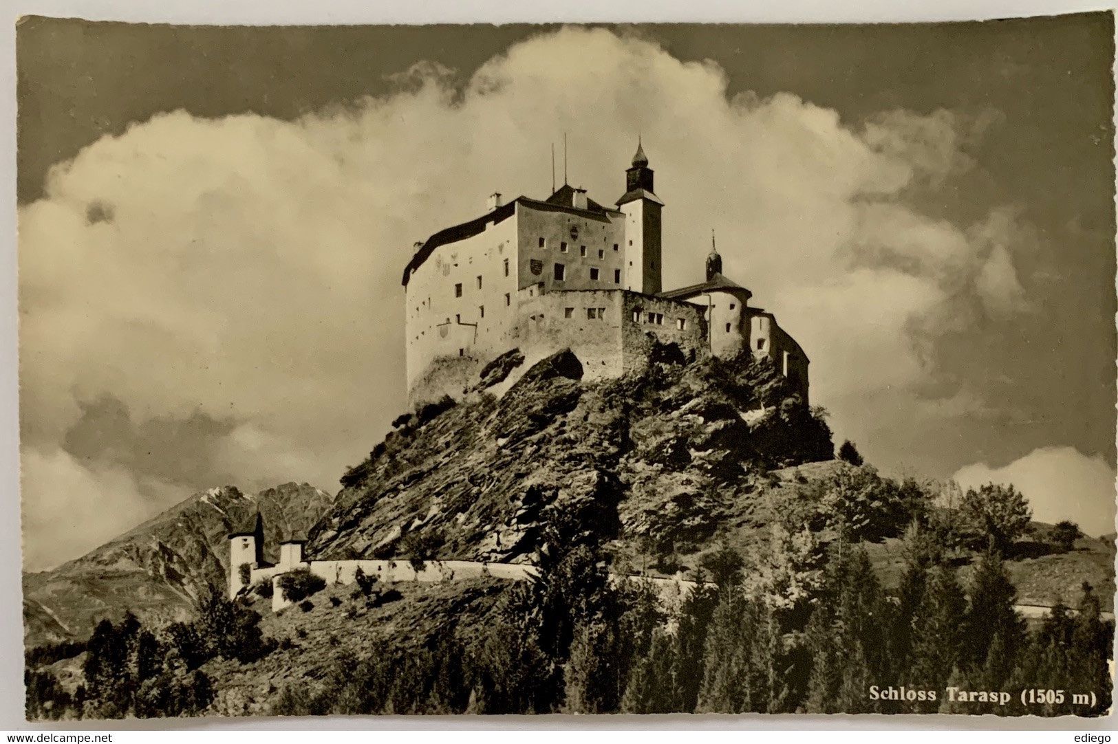 Ansichtskarten: TARASP - FONTANA - Schloss 1945 – Gebraucht aus Lutry von Ediego