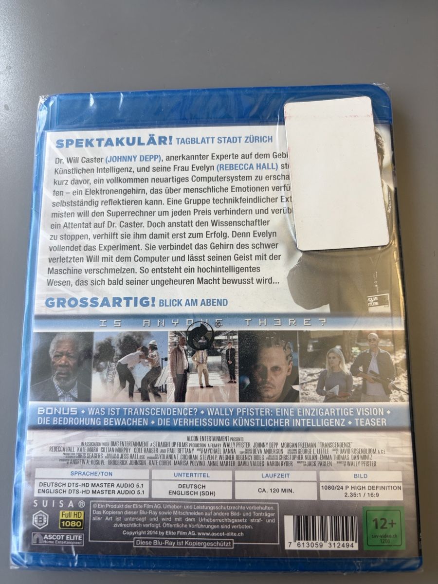 Tutti i DVDs: Transcendence, Blu-ray – Nuovo e nell'imballaggio originale da Bern venduto da dalmaxxi 1