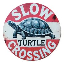 Turtle crossing - Blechschild  (neu/OVP)
