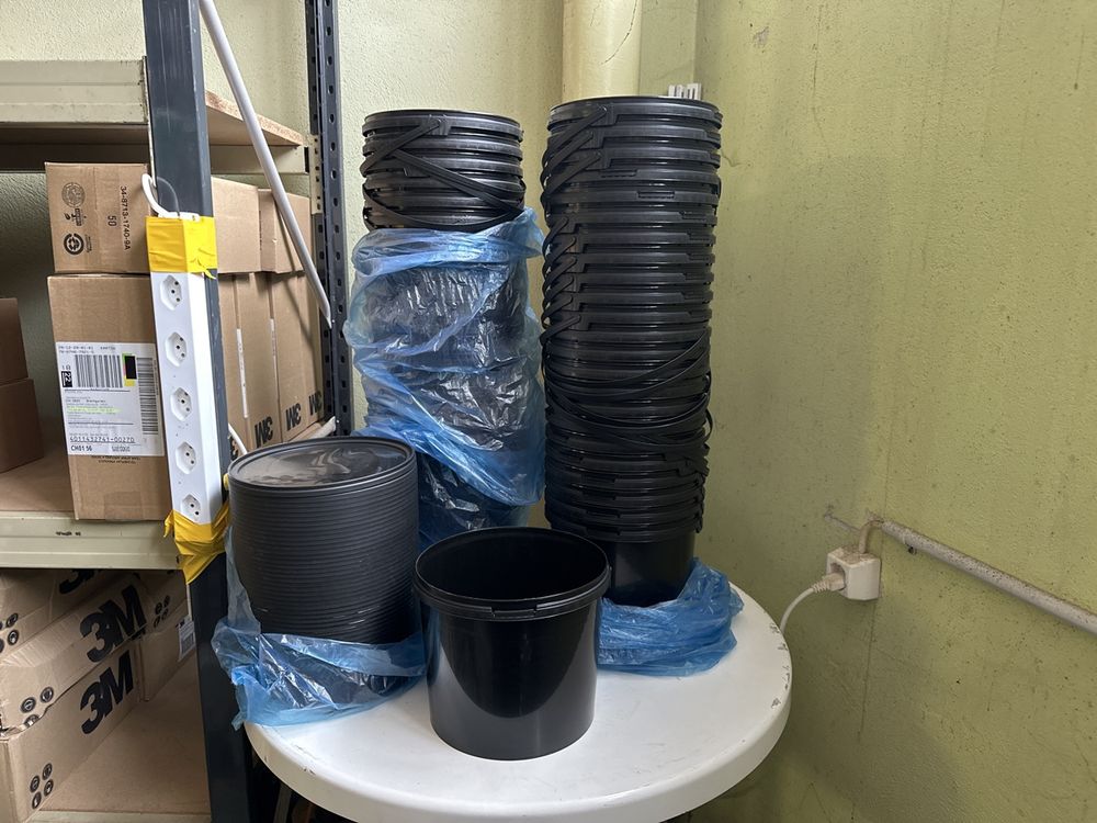 VICASKY 12er Set Aufbewahrungsbehälter - Transparente PP-Eimer 0,5L Mit Deckel & Henkel