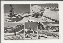 AK 1963 Davos - Skigebiet - Winter ⛄