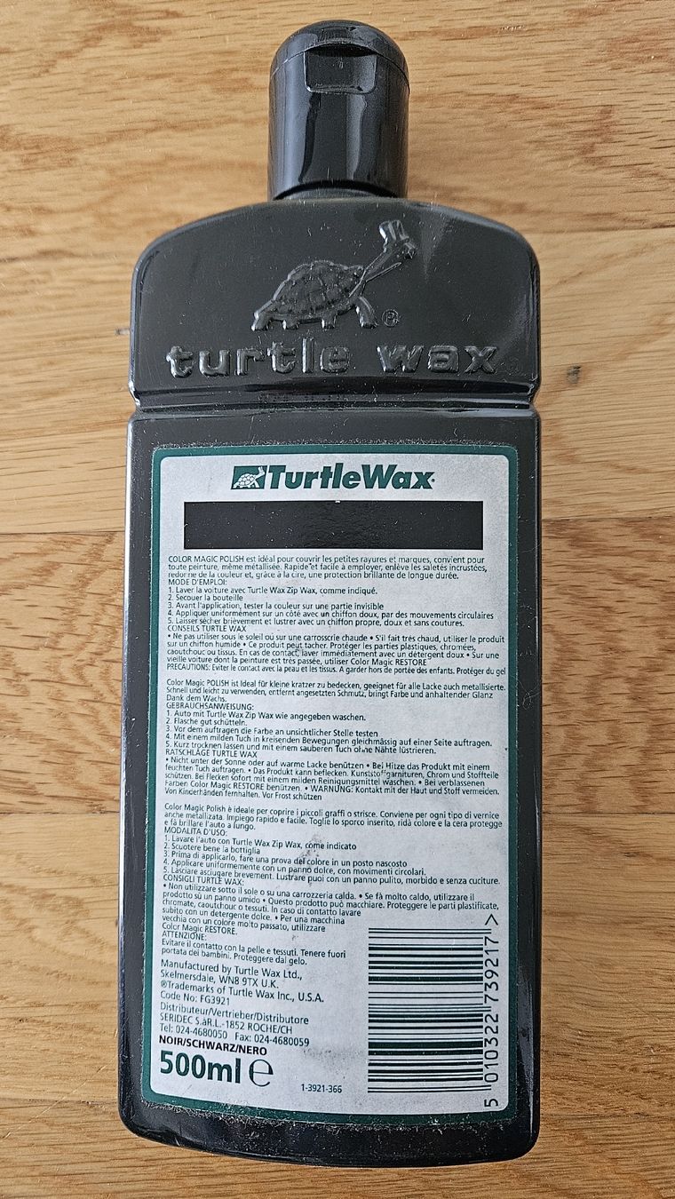 Prodotti per la cura: Turtle Wax Color Magic Polish schwarz – Usato da Hildisrieden venduto da Schteigeiss 1