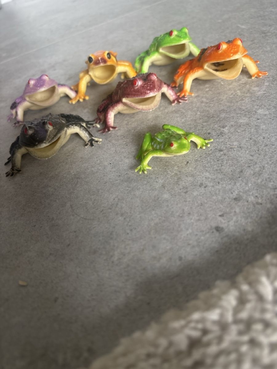 Giocattoli: Set of 7 Plastic Frogs – Usato da Biel-Benken BL venduto da ste_86wx 1