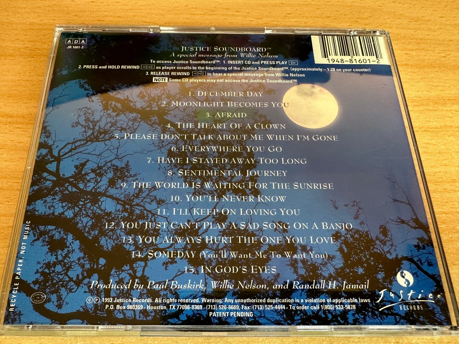 CDs: Willie Nelson – Moonlight Becomes You – Gebraucht aus Rikon im Tösstal von Alpenmutz 1