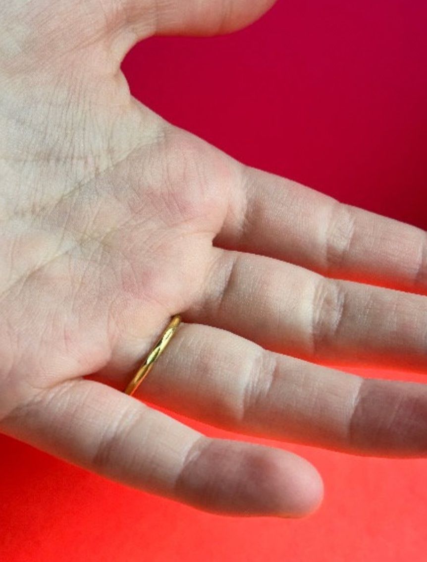 Anelli: goldener Ring schlicht modern – Usato da Dittingen venduto da Bijoubelle 4