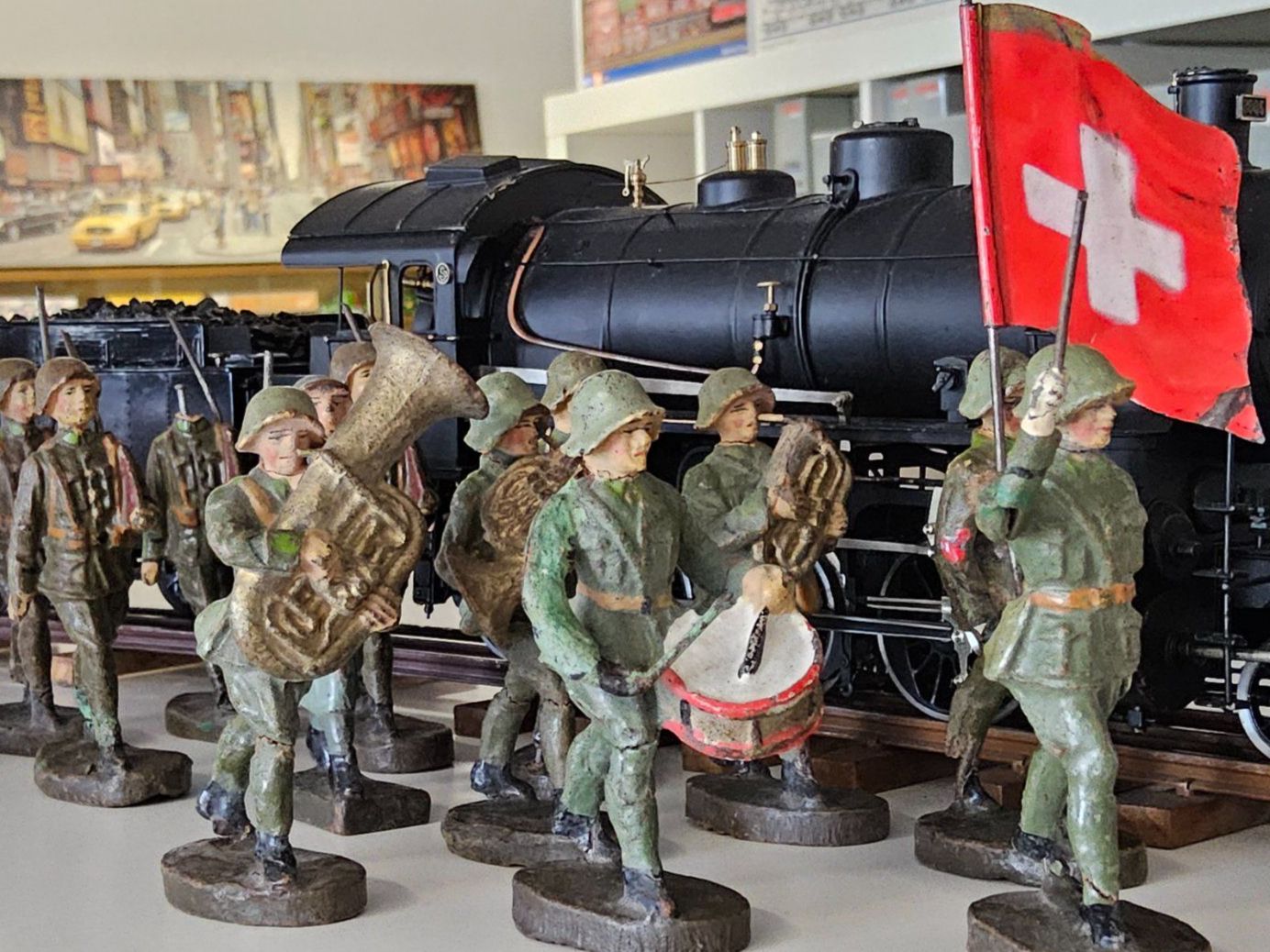 Statuette: schweizer Armee vor 1939 ___ 13 x Figuren Elastolin & Lineol – Usato da Uerikon venduto da Airport68 5