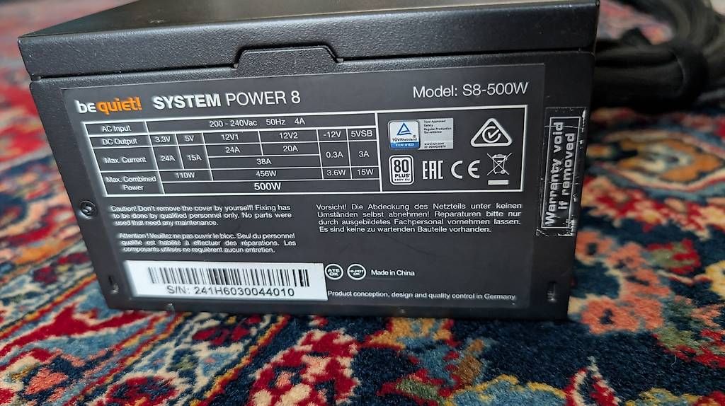 PCs: Netzteil be quiet System Power 8 500W – Gebraucht aus Schongau von tho_5kpq 4
