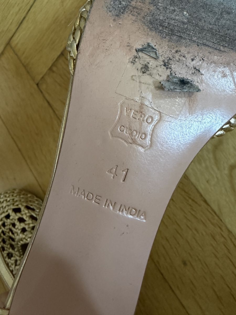 La Redoute Scarpe da donna: Sandales à talons La Redoute dorées - taille 41 – Usato da Lausanne venduto da Stephaniesdressing 7