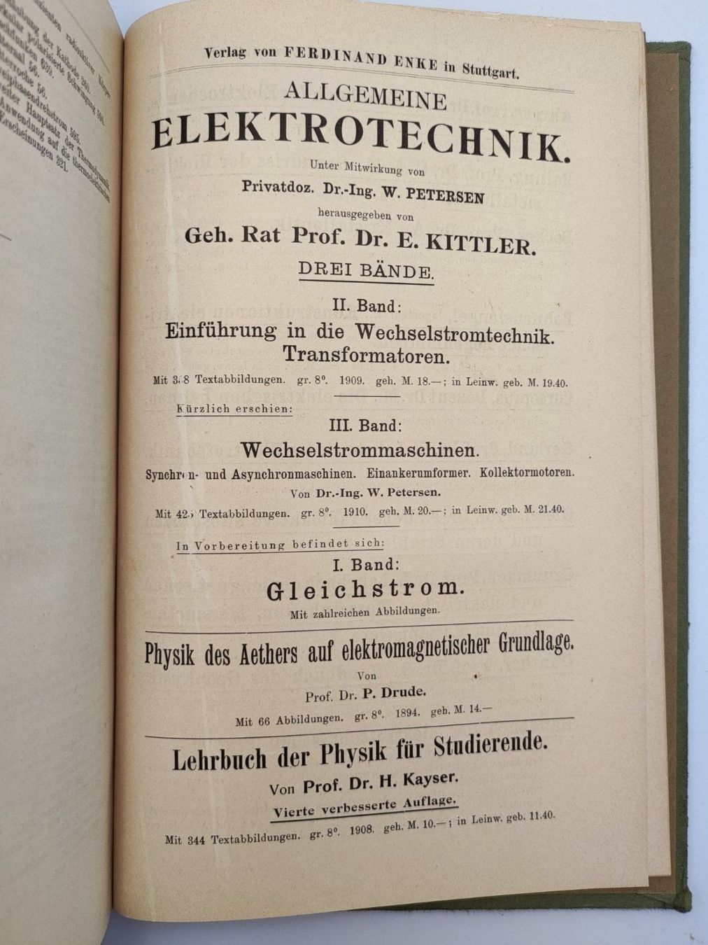 Libri: ELEKTRIZITÄT - MAGNETISMUS - 1910 – Usato da Goldach venduto da Gaip 6
