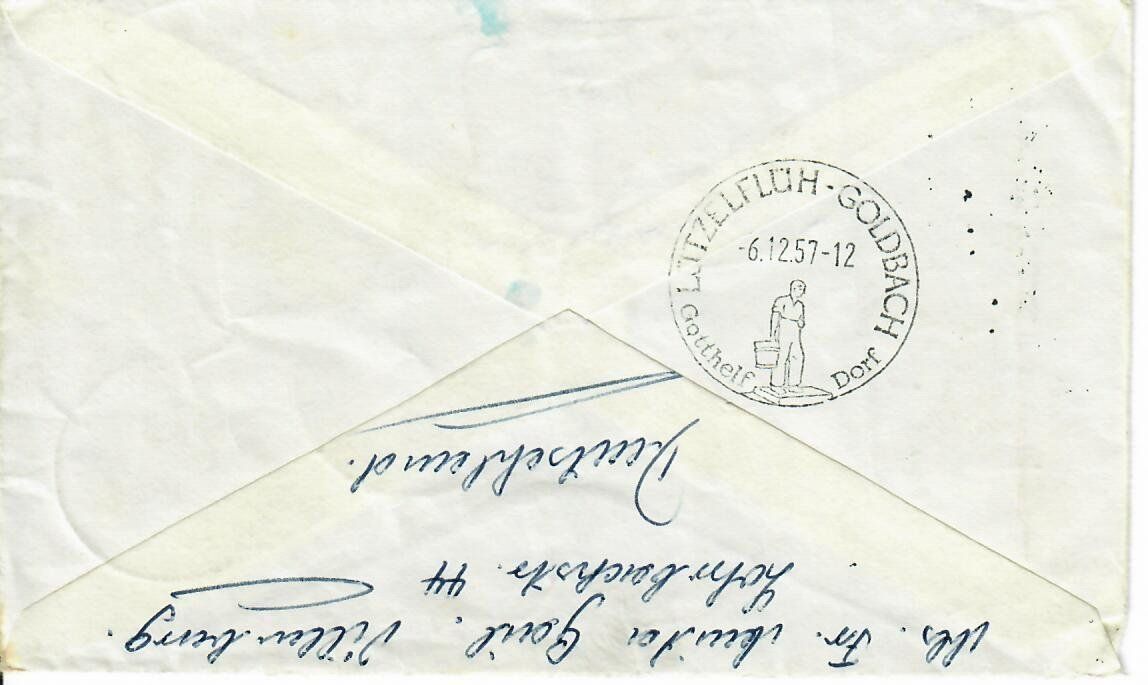 Alle Briefmarken: Brief, Deutschland - Schweiz – Gebraucht aus Hochdorf von Ziegel-16 1