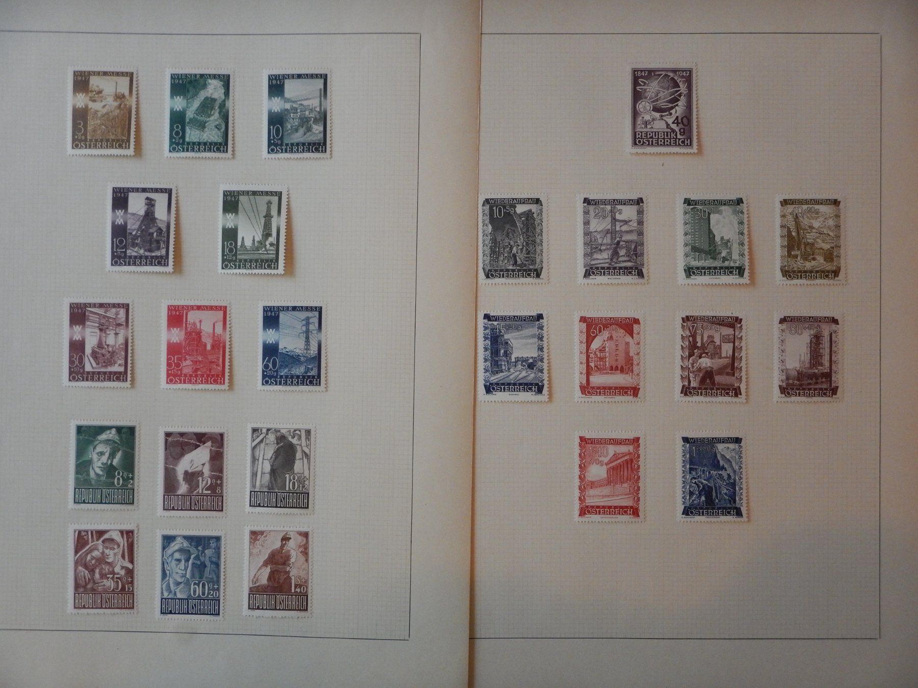 Alle Briefmarken: Österreich Sammlung auf 19 Seiten – Gebraucht aus Zürich von Muehlekauf 2