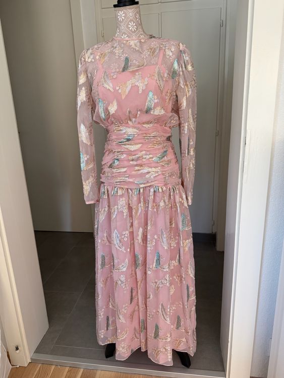 Robe Mi-longue LES FOLLIES - Noir Et Blanc - Taille 38/40 - Très Bon état
