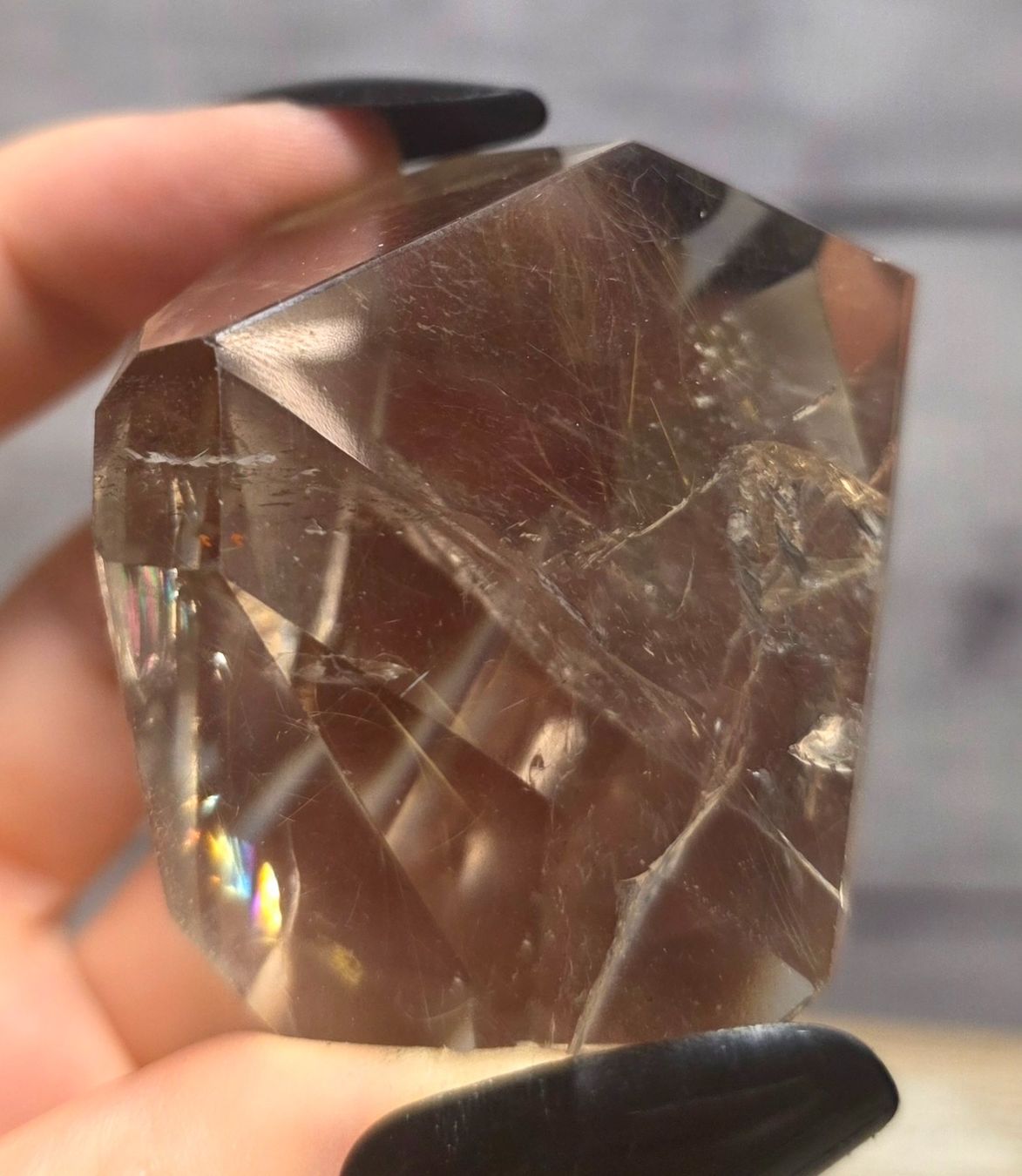 Minerali & Pietre curative: Rauchquarz mit Goldrutilen Freiform D 105g – Nuovo e nell'imballaggio originale da Matzingen venduto da Shay_Crystalz 2
