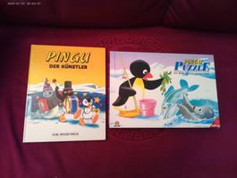 Pingu Buch:DERKÜNSTLER und PINGU Puzzle 63 Teile DRS TV
