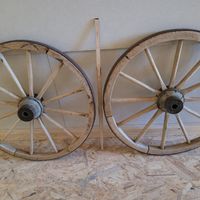 2 Alte Holzräder, Waggenräder, Deko, Gartendeko, Antik