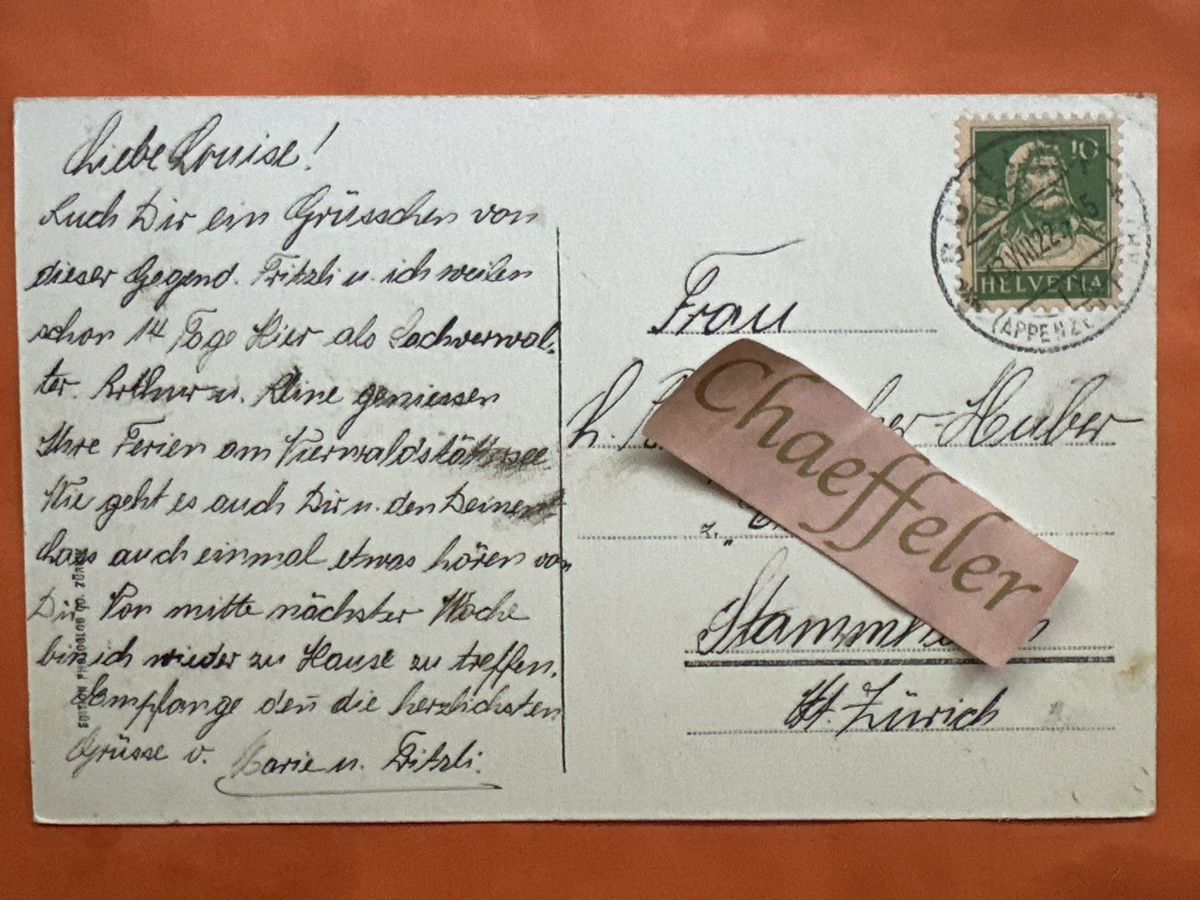 Cartoline postali: Ansichtskarte 1922  Bühler (Appenzell)  – Usato da Zürich venduto da Chaeffeler 1