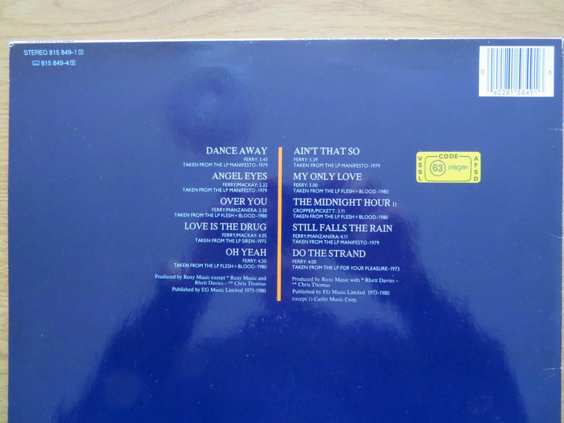 Schallplatten: ROXY MUSIC THE ATLANTIC YEARS 1973-1980 – Gebraucht aus Zürich von max_cp5f 1