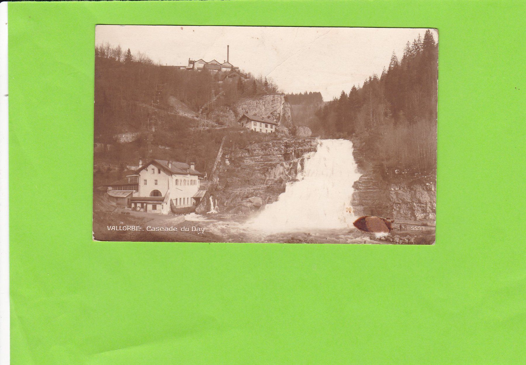 Cartoline postali: Vallorbe-Cascade du Day – Usato da St. Peterzell venduto da neckertal