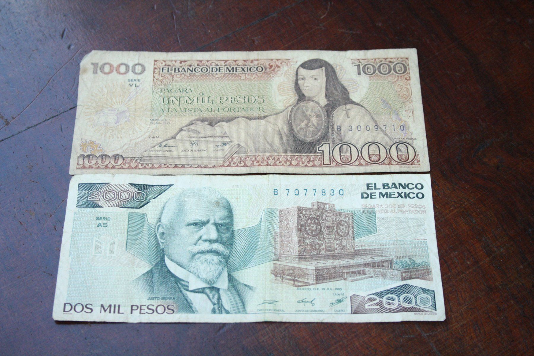 Banknoten: Mexique – Gebraucht aus Cormondrèche von Hermes.monnaies