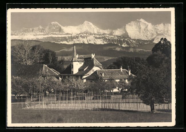 Cartoline postali: Allmendingen bei Bern, Teilansicht, Pano – Usato da Berlin venduto da bartko-reher