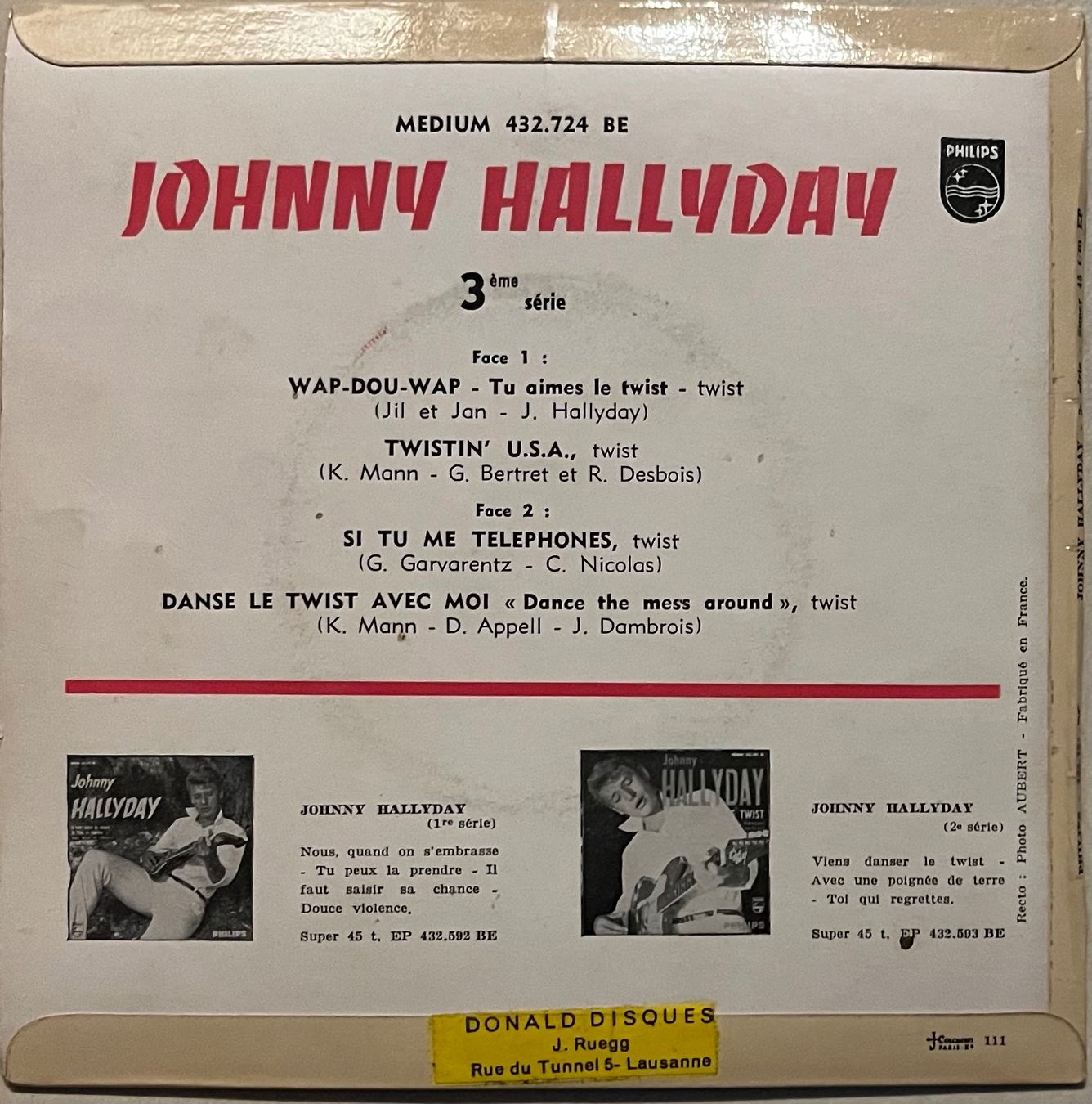 Schallplatten: JOHNNY HALLYDAY - WAP-DOU-WAP – Gebraucht aus Bussigny von vinyl-pas-cher 1