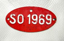 Velonummer / Fahrradnummer / SO 1969