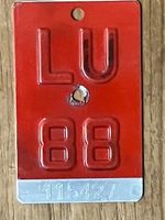 LU 88 - VELONUMMER - FAHRRADSCHILD - PLAQUE DE VELO - LU 88