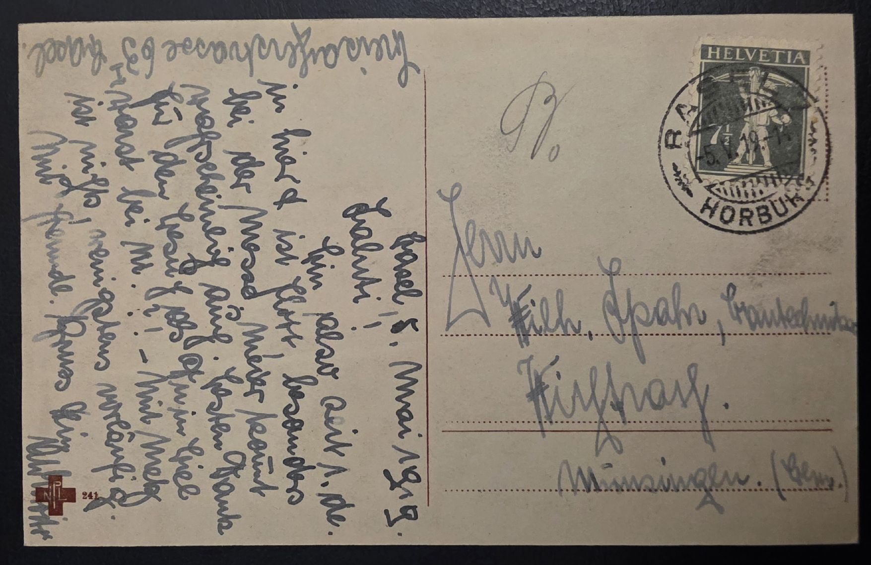 Ansichtskarten: Ansichtskarte Basel, Rathaus – Gebraucht aus Bern von Kocholo 1