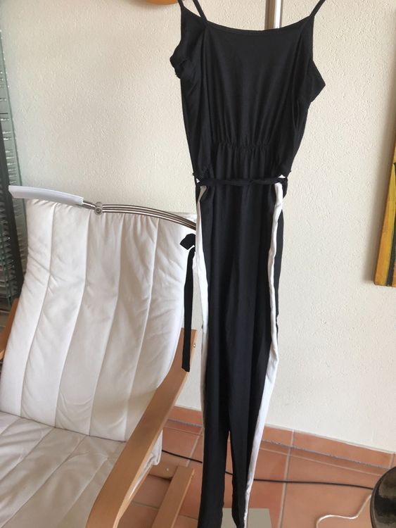 Crop Top Marinère Primark - Blanc Et Noir - Taille 34 Femme - Occasion En Très Bon état
