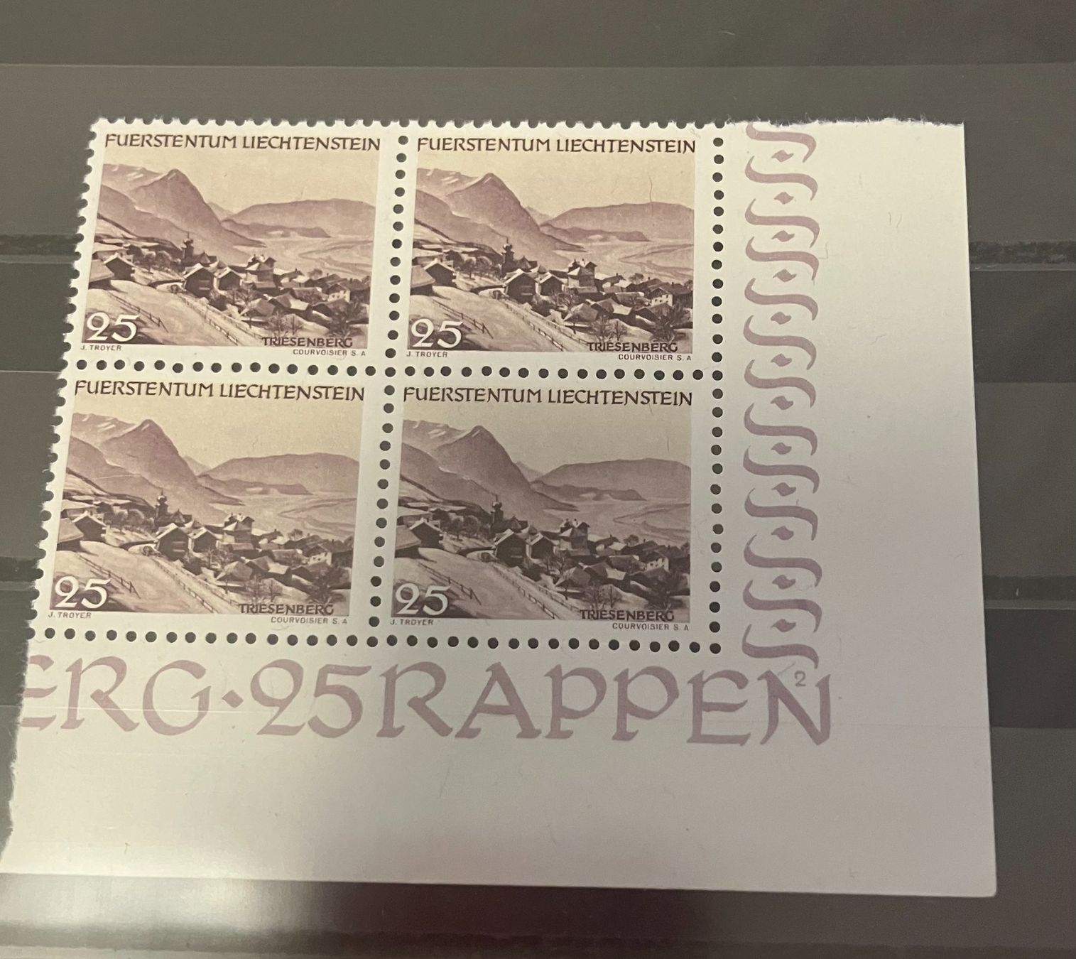 Tutti i francobolli: LIECHTENSTEIN Viererblock 1930 er Triesenberg – Usato da Koblenz venduto da Markenhimmel