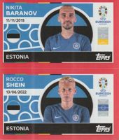 EURO 2024 Topps sticker ESTONIA EST 10 - 11 BARANOV / SHEIN