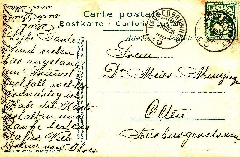 Ansichtskarten: Lauterbrunnen -u. Trümmelbachfall + 1906 – Gebraucht aus Emmenbrücke von teestube 1