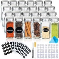 Gewürzgläser Gewürzdosen Glas 24er Set 120ml mit Etiketten