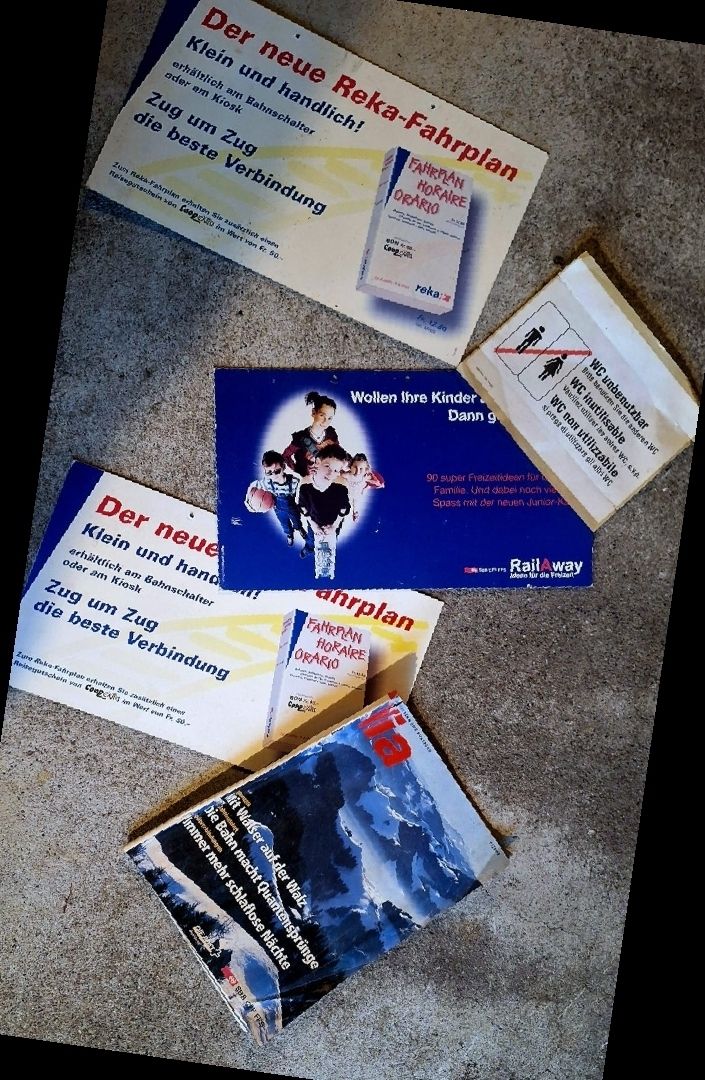 SBB/CFF/FFS Schilder: Konvolut Reka/SBB / Bahn/Werbung – Gebraucht aus Emmenbrücke von abu_9mj8
