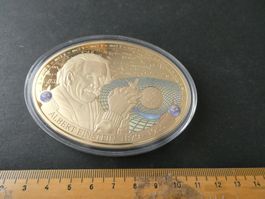 vergoldete Medaille PP 60/85 mm, Albert Einstein