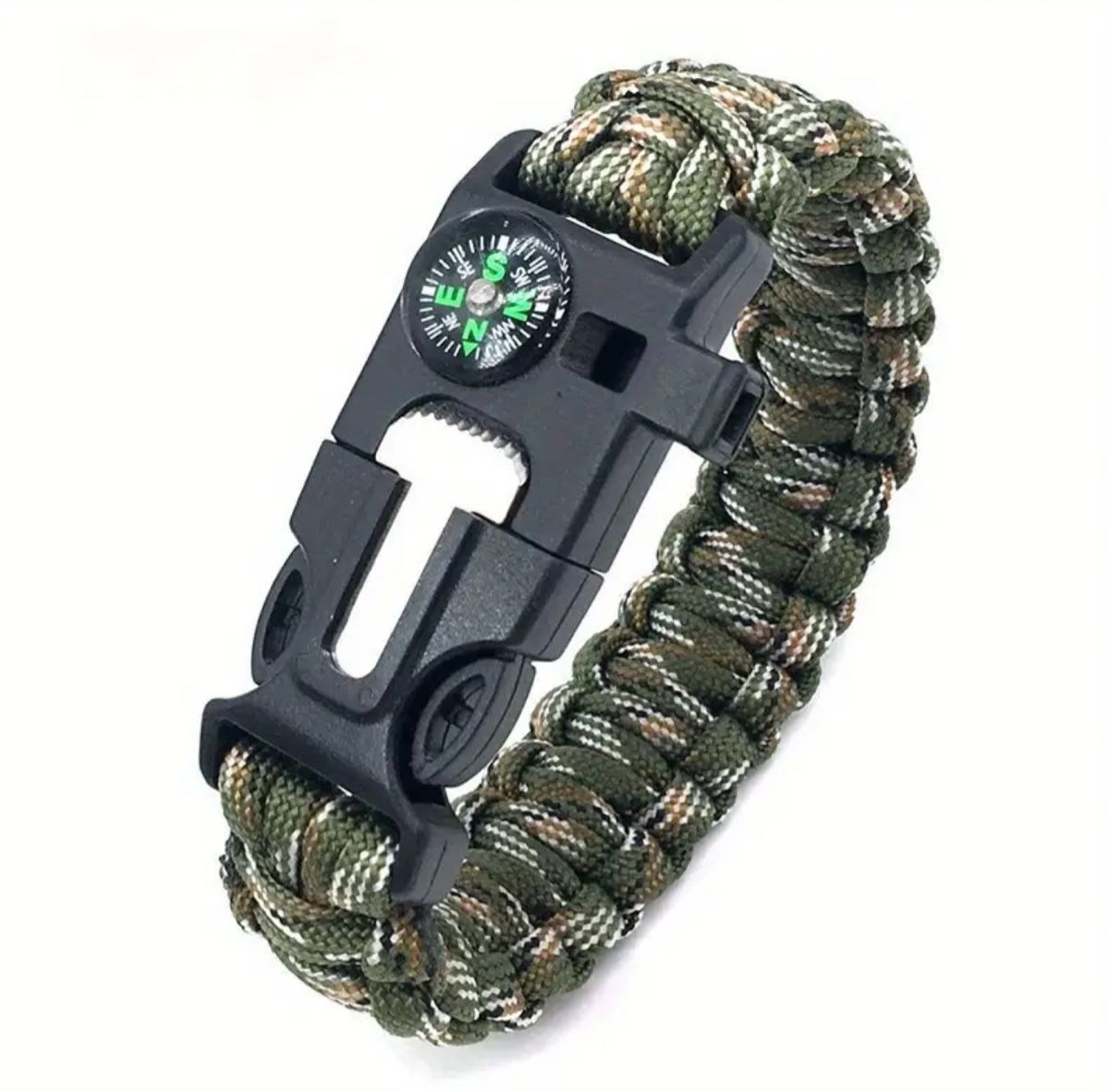 Bracciali & Braccialetti: 7in1 Survival Armband mit Kompass & Feuerstarter – Nuovo e nell'imballaggio originale da Suhr venduto da SchnapperCH