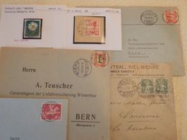 Lot mit 6 Bedarfsbelegen mit Vollstempel
