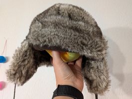 Wintermütze H&M Kunstfell braun Grösse 80