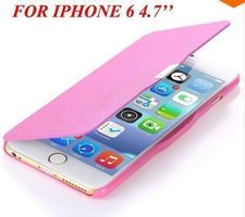 iPhone 6 PU Leder Flip Tasche Pink