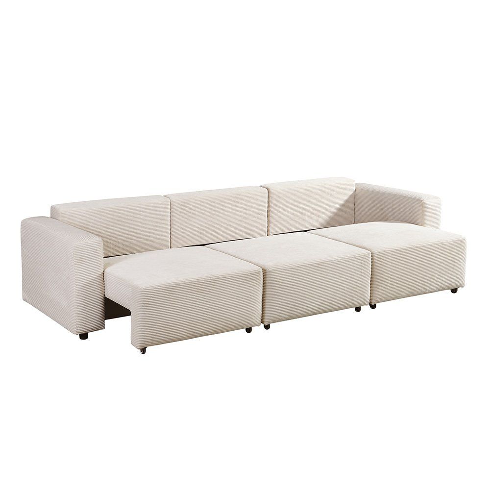 Sofas: Modulares Schlafsofa VERA M - 295x92cm Beige – Neu und originalverpackt aus Wallenwil von toesstal-vertrieb 5
