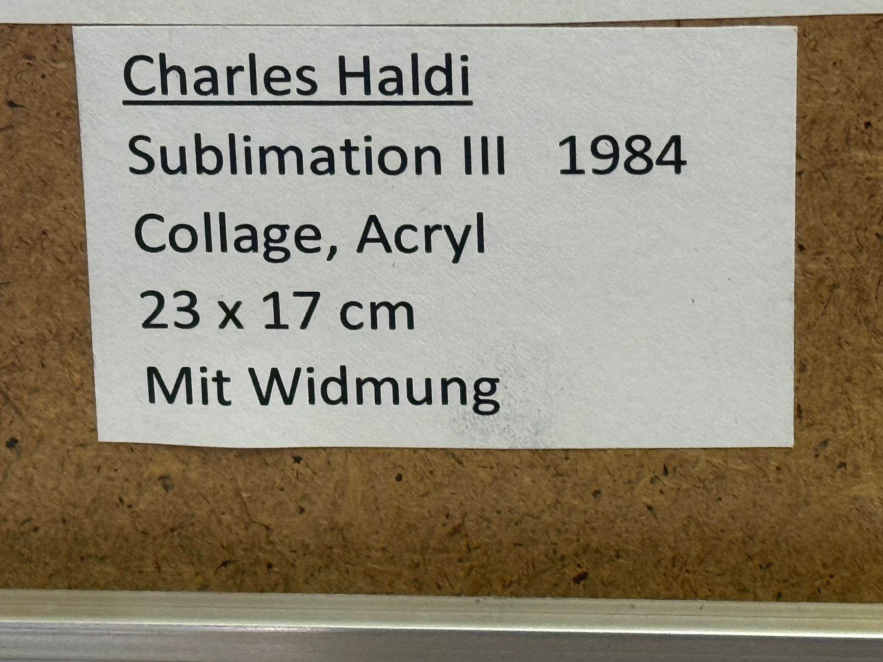 Dipinti: HALDI Charles Collage Acryl signiert – Usato da Bern venduto da Jwpm66 4